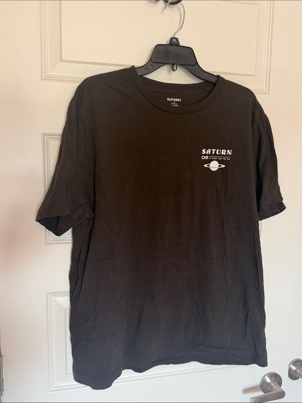 Old Navy Black Saturn Graphic Short Sleeve Tee